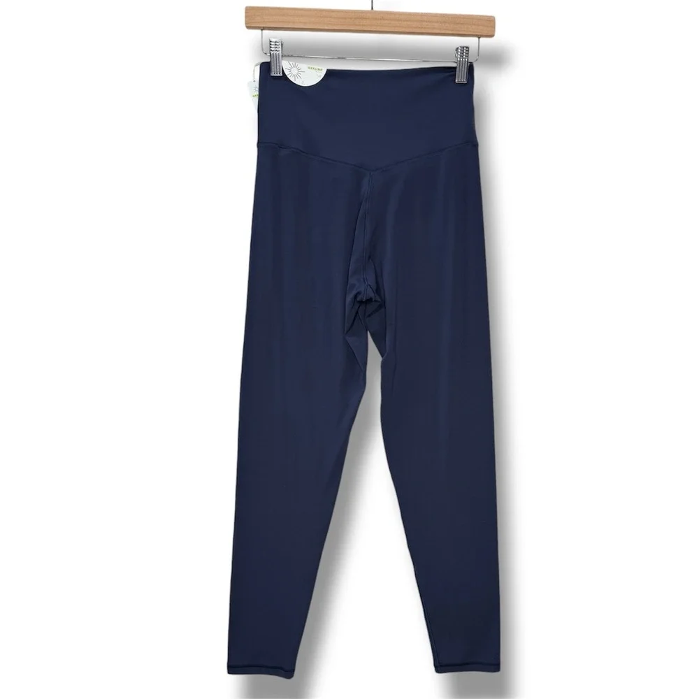 OFFLINE by Aerie Real‎ Me 7/8 Leggings Navy Blue Crossover High Rise Large Long